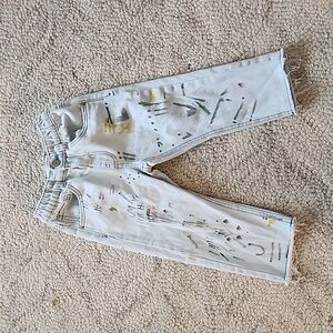Zara Baby Girl Painterly Denim Jeans